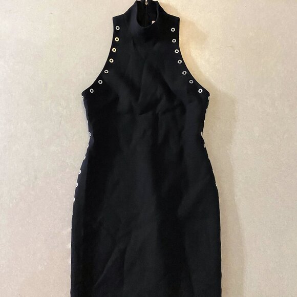 Cinq à Sept Ava Mock-Neck Crepe Grommet Dress ASO Isabelle Lightwood - Picture 7 of 11